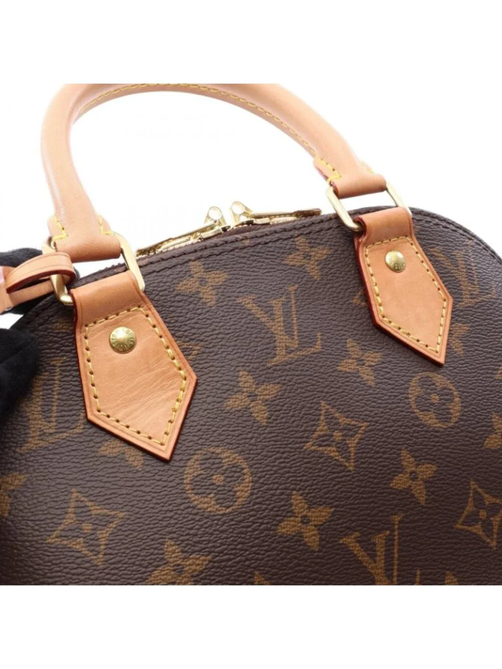 Louis Vuitton Alma BB Monogram 2-Way Canvas Leather Handbag